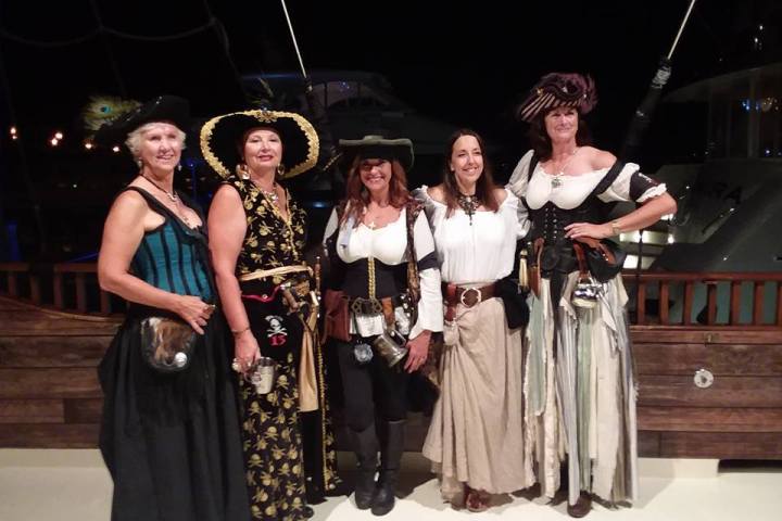 women dressed up in pirate gear